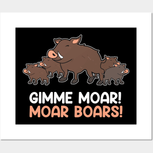 Wild Boar Family Comic Posters and Art